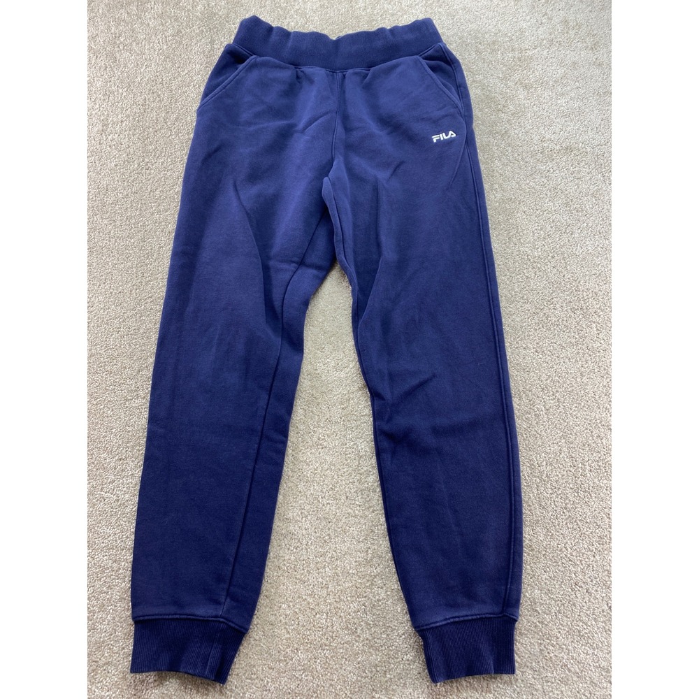 Fila Sweatpants Mens Small Navy Blue Jogger Embroidered Logo Athletic Casual